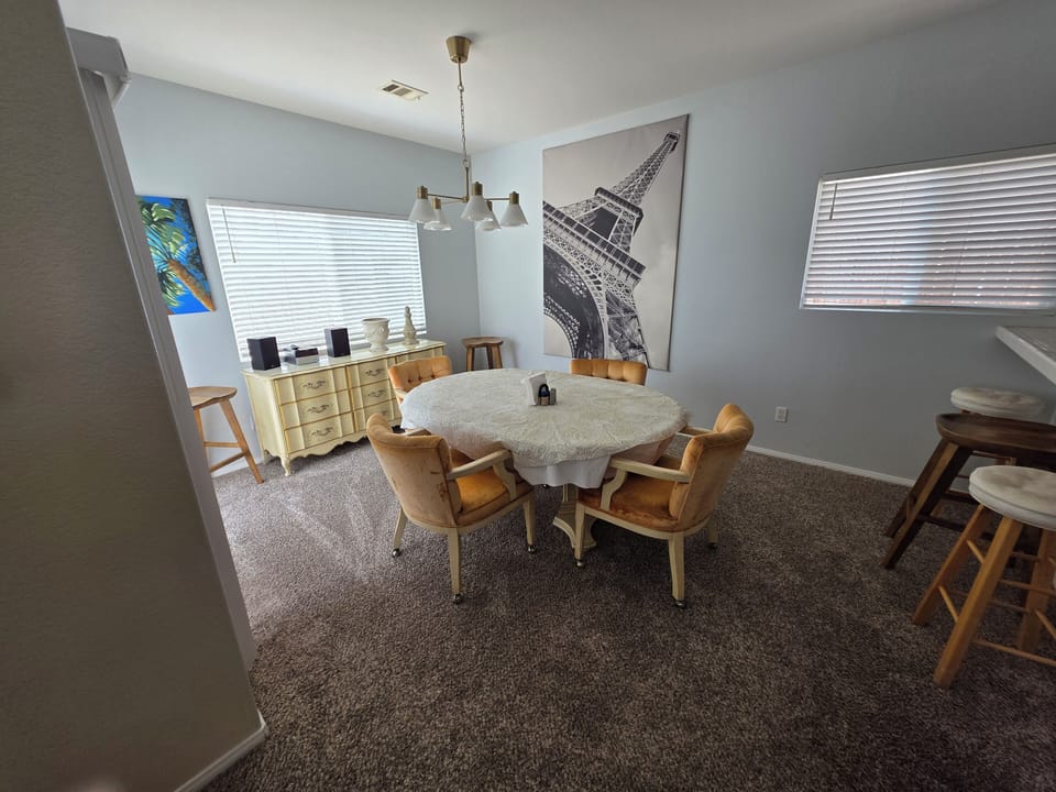Dining room - extra chairs in closet 
