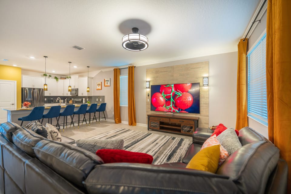 Family Room with 85" TV