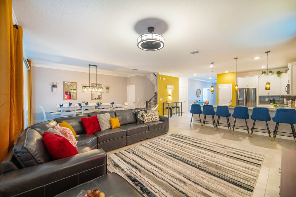 Family Room with 85" TV