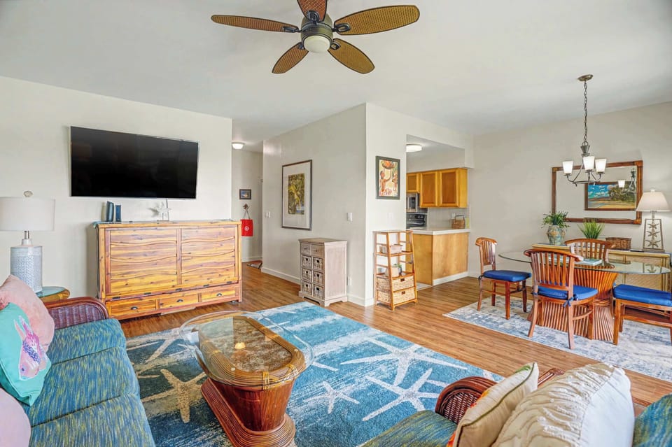 Living room and Dining room