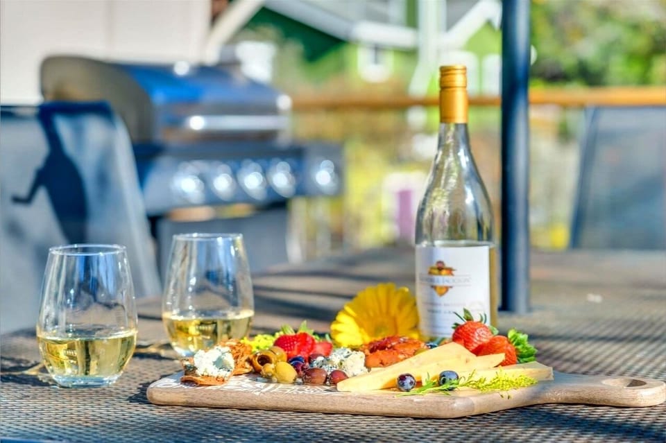 Time to toast this great vacation spot find with a local wine