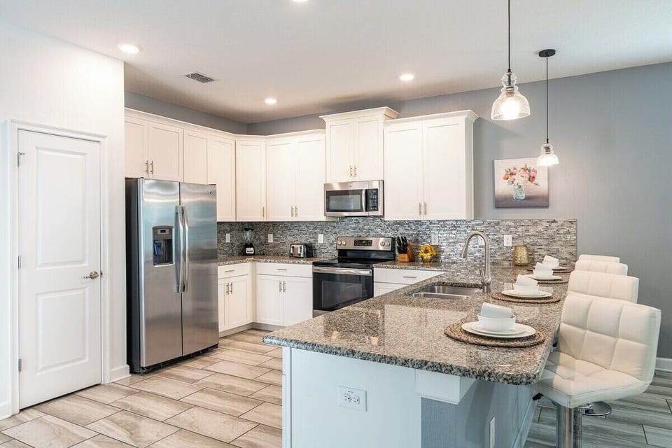 View of kitchen and cooking area