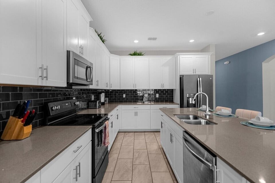 View of kitchen area