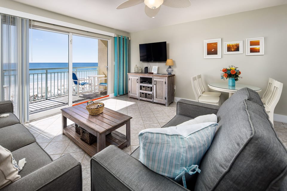Living Room - Living Room: Breathtaking ocean views and stylish decor—your perfect beach getaway awaits!
