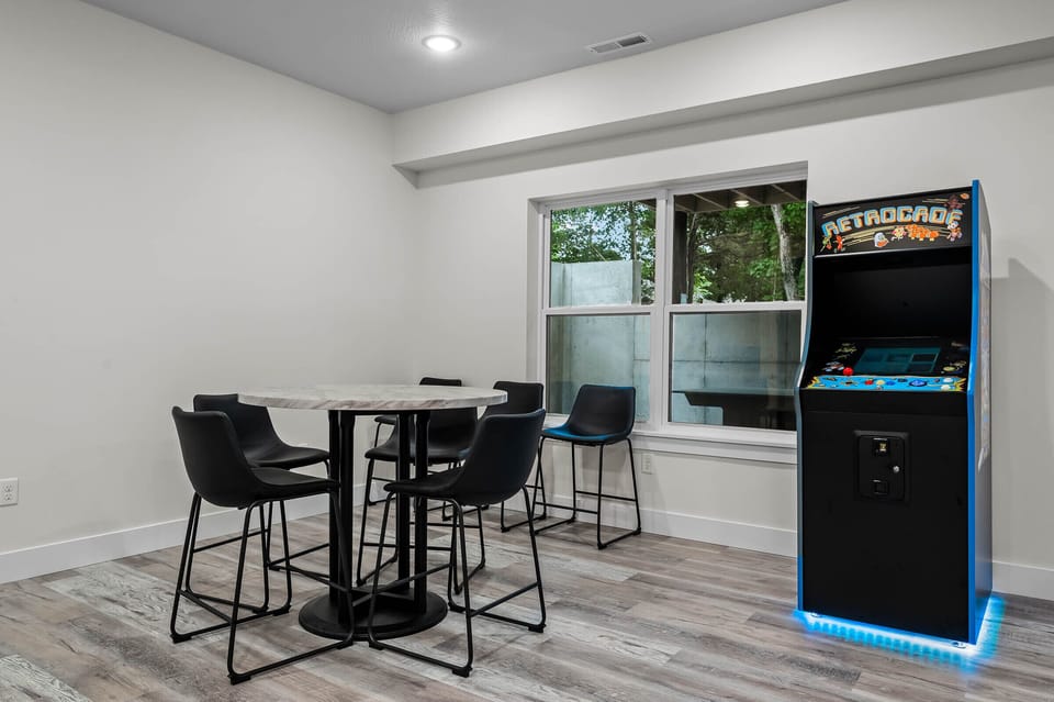 seating for 4 in lower level by kitchenette