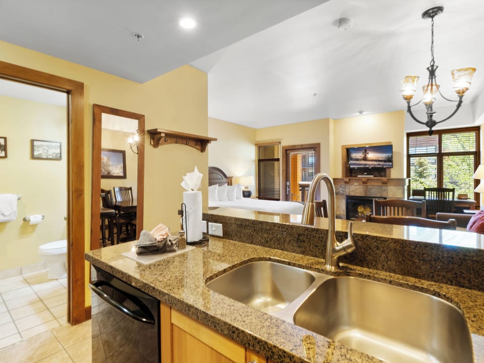 Kitchen / View of Studio Layout