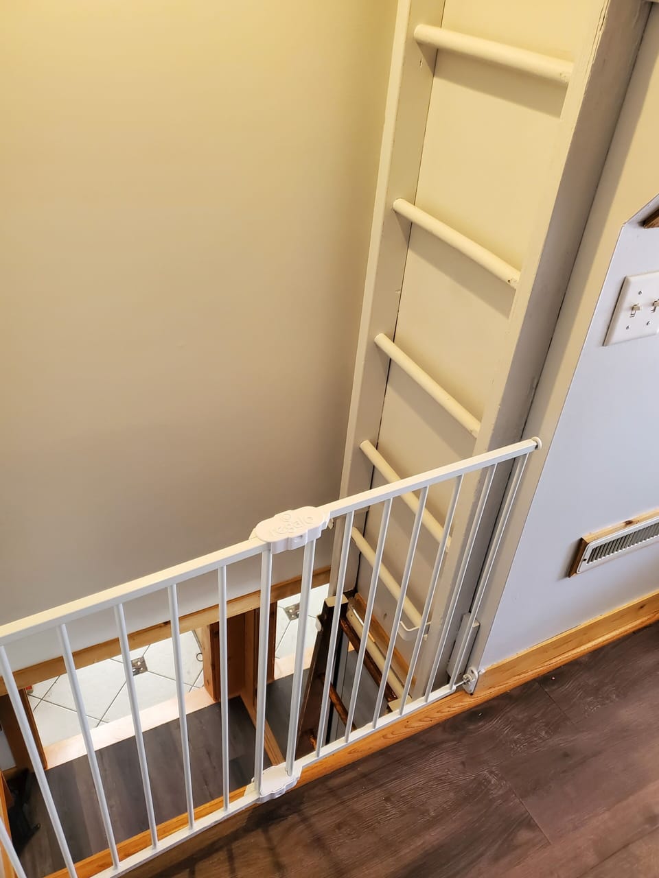 Looking down from the loft