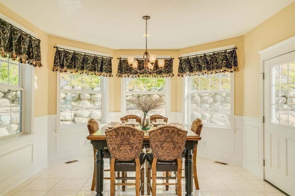 Enjoy a gourmet meal in the exquisite dining room