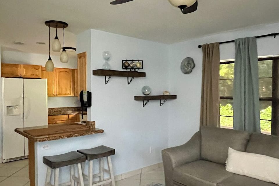 Living room to kitchen

