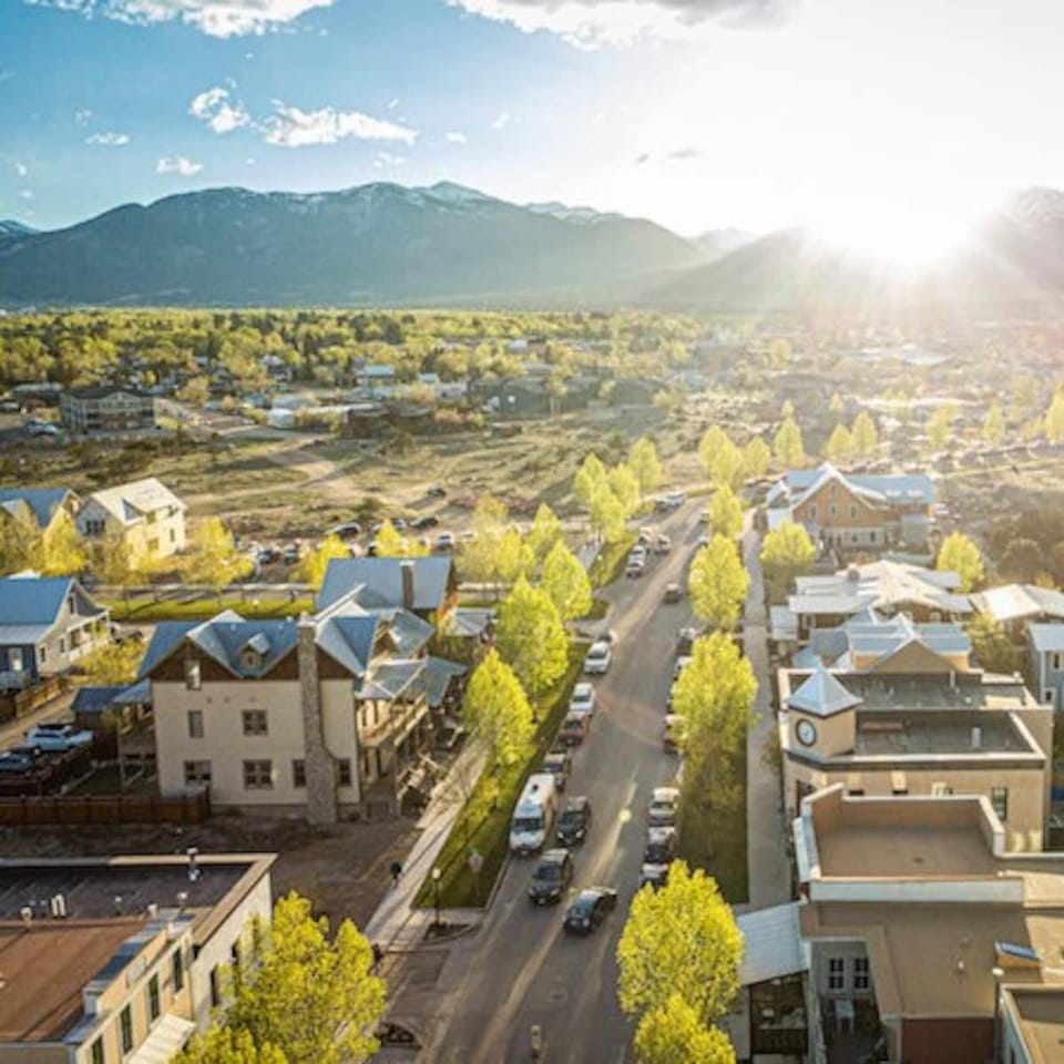 Aerial shot of South Main