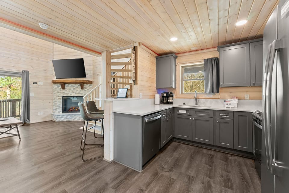 View of the Kitchen from the Front Door