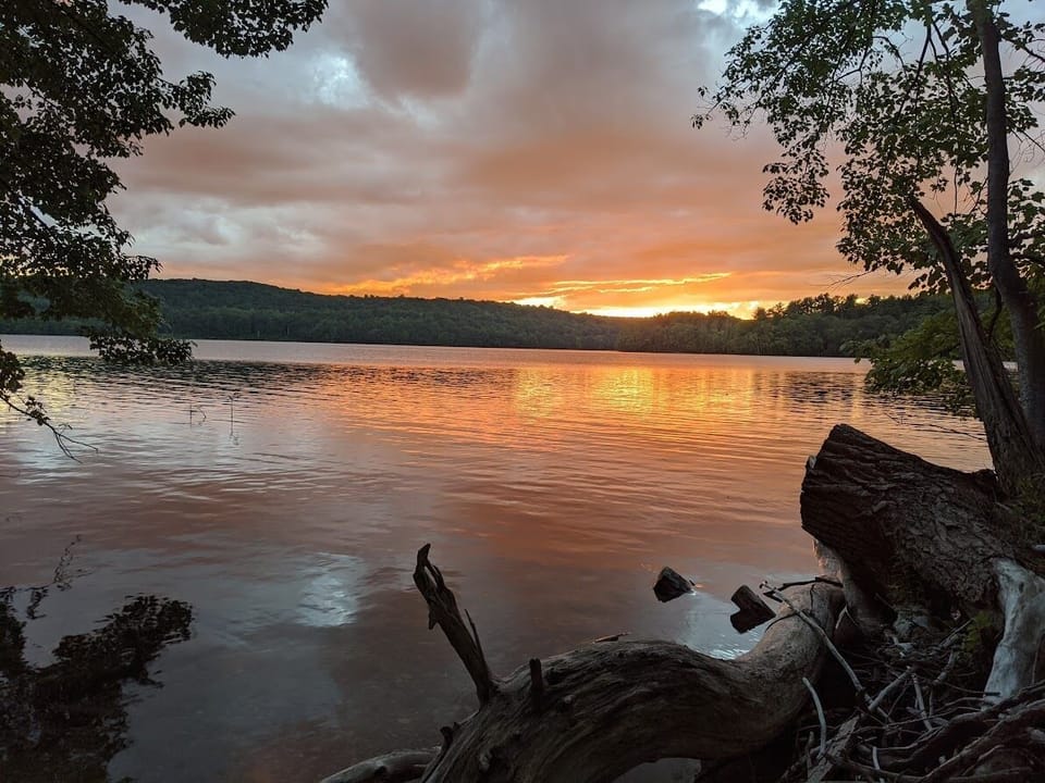 Sunset from the boat ramp at Belden road and county route 301 