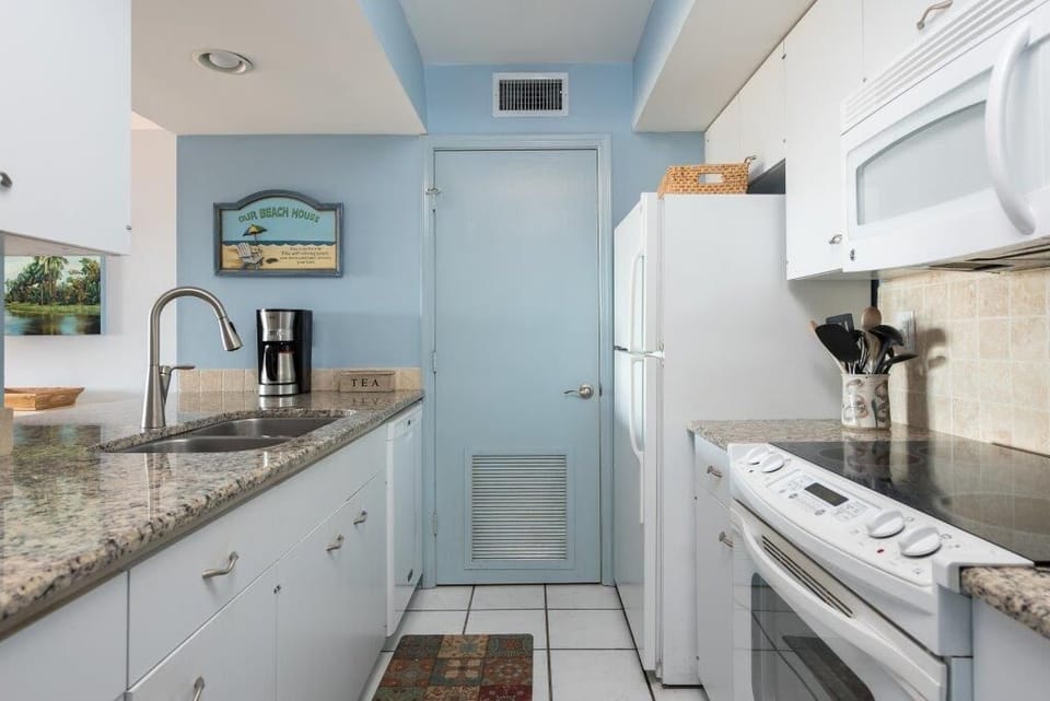 Eating in? Fixing dinner is easy in your updated kitchen with granite counter