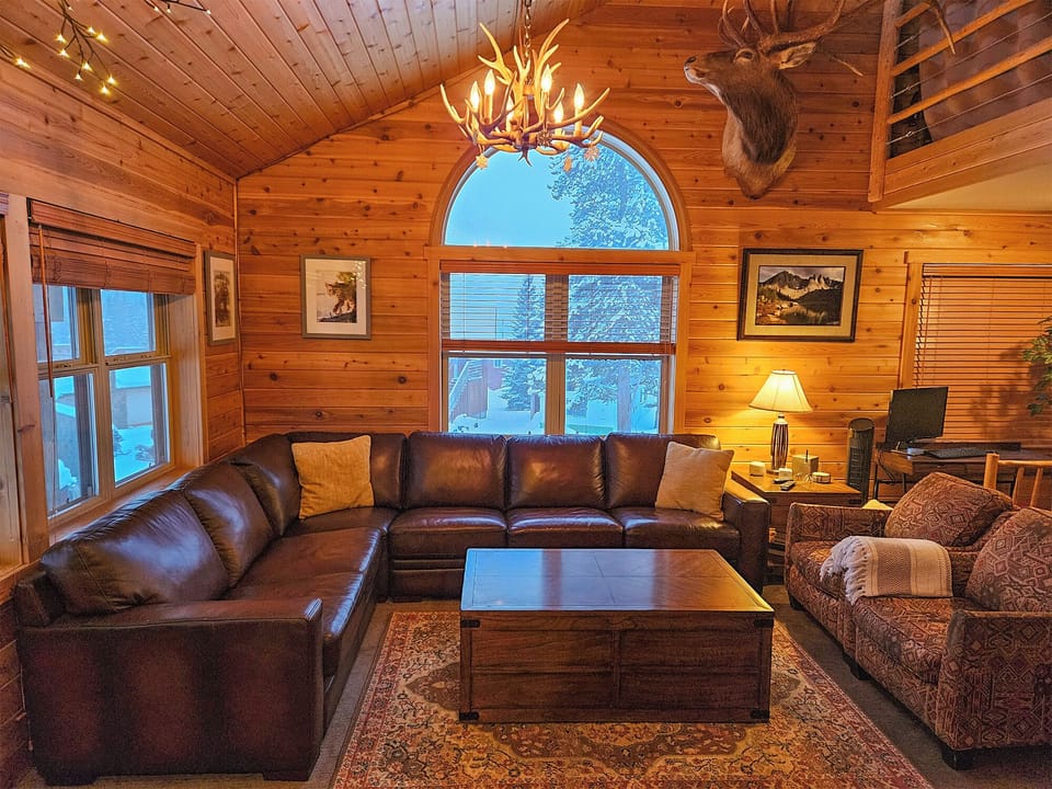 Hulu, Netflix, Amazon, ESPN+, Disney, or DVDs can be enjoyed in our den