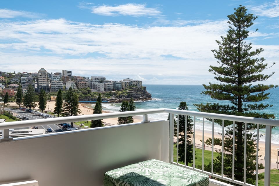 Stunning beach views from the balcony