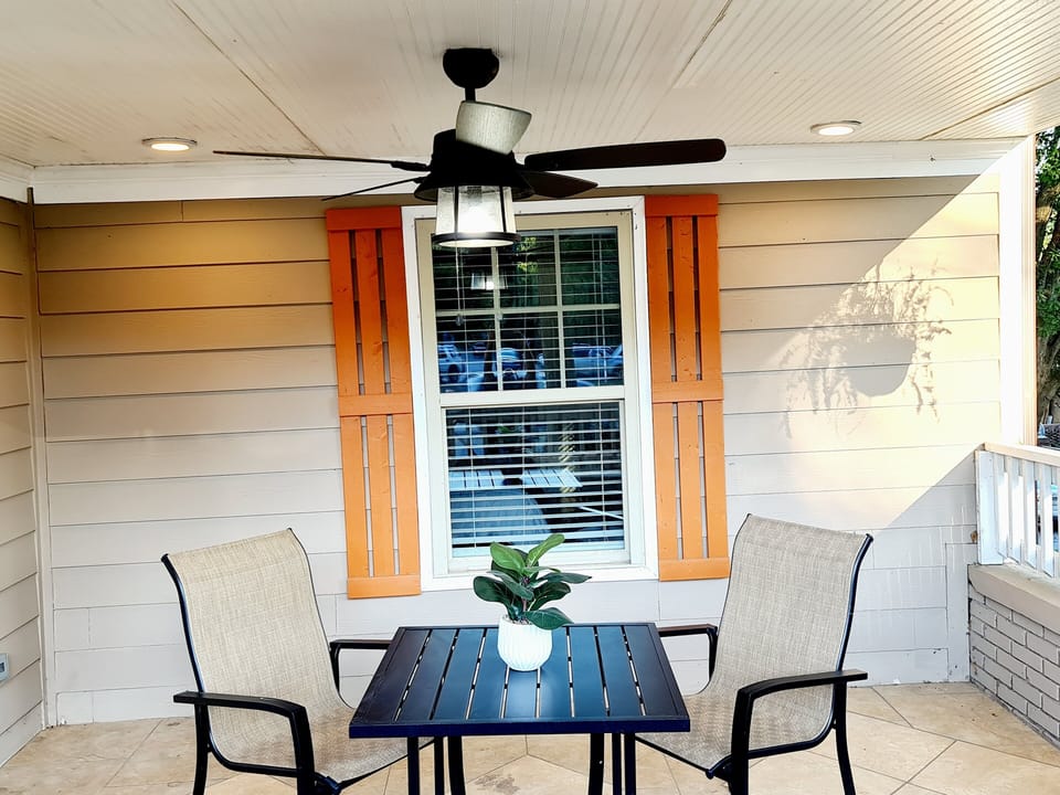 Beautiful porch off the Living space 