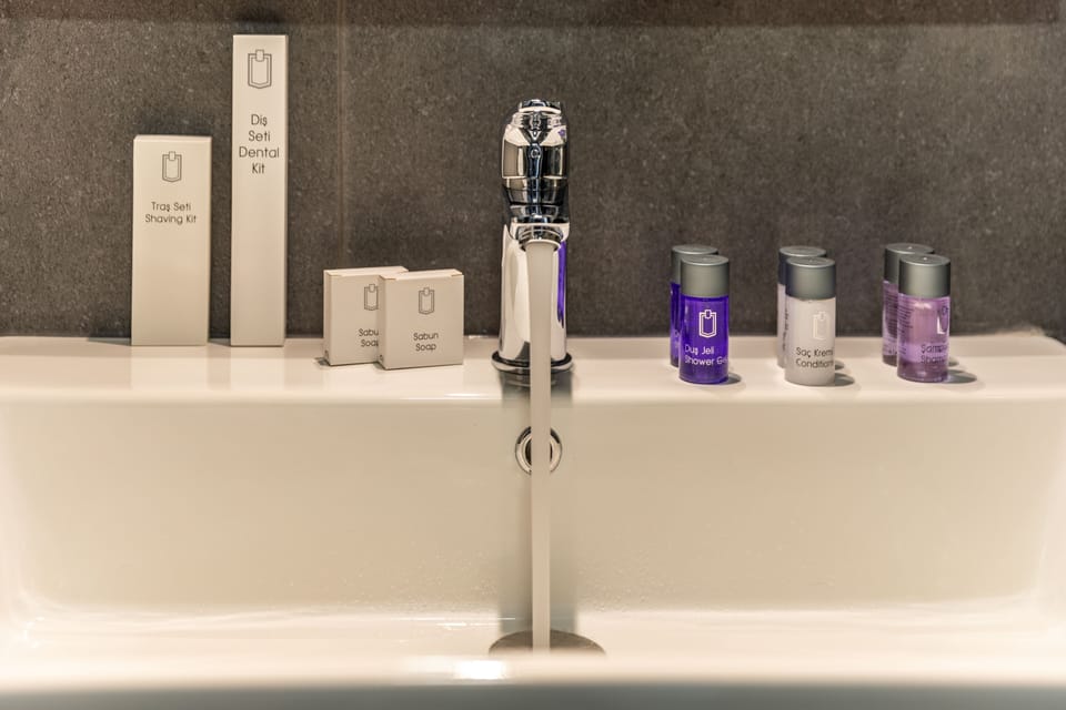 Shower, free toiletries, hair dryer, bathrobes