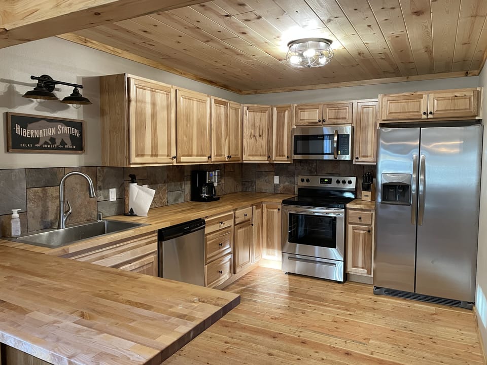 Fully stocked kitchen