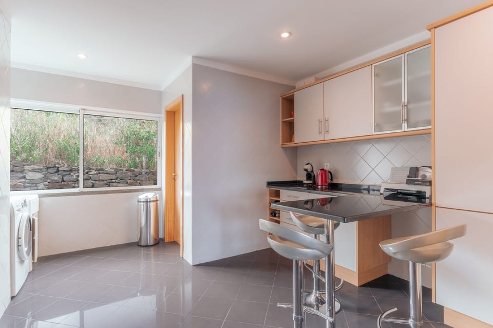 Fridge, oven, espresso maker, electric kettle