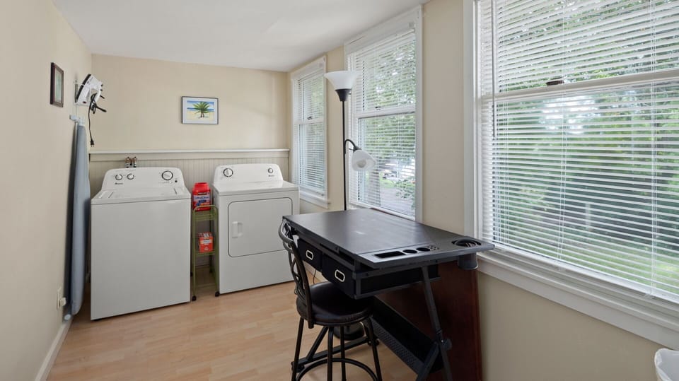 Laundry Room with Desk and Chair