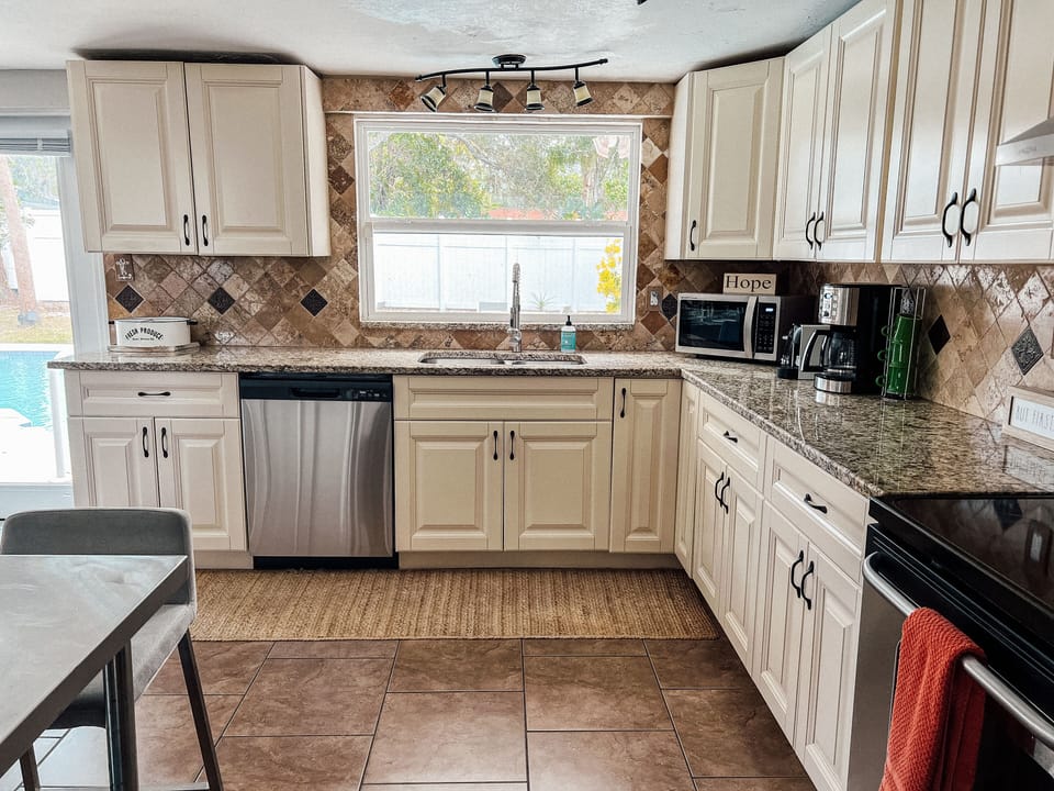 Fully-stocked kitchen