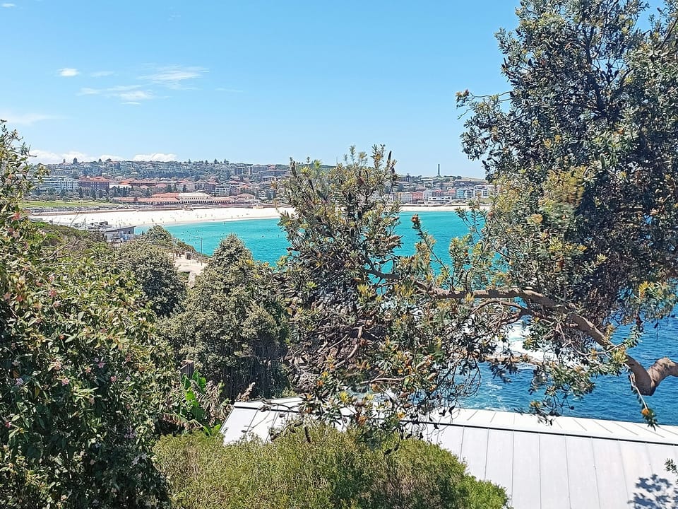 Views towards Bondi Beach from balcony/living room
