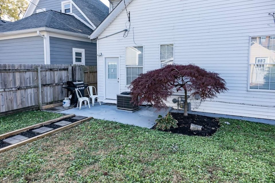 Enjoy our partially fenced backyard and have a BBQ. Propane is on the house!