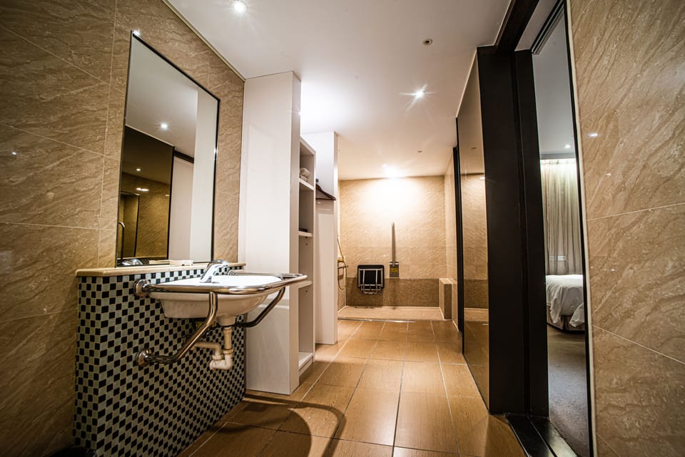 Classic Triple Room, No Windows | Bathroom | Shower, hair dryer, slippers, towels