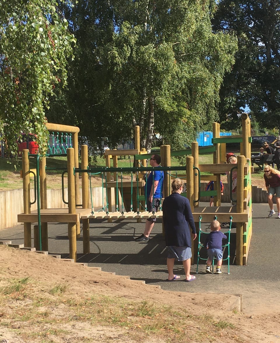 Section of the playpark at Petersfield boating lake.