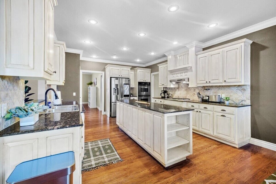 Our kitchen is fully stocked with all amenities necessary for cooking or baking during your stay!