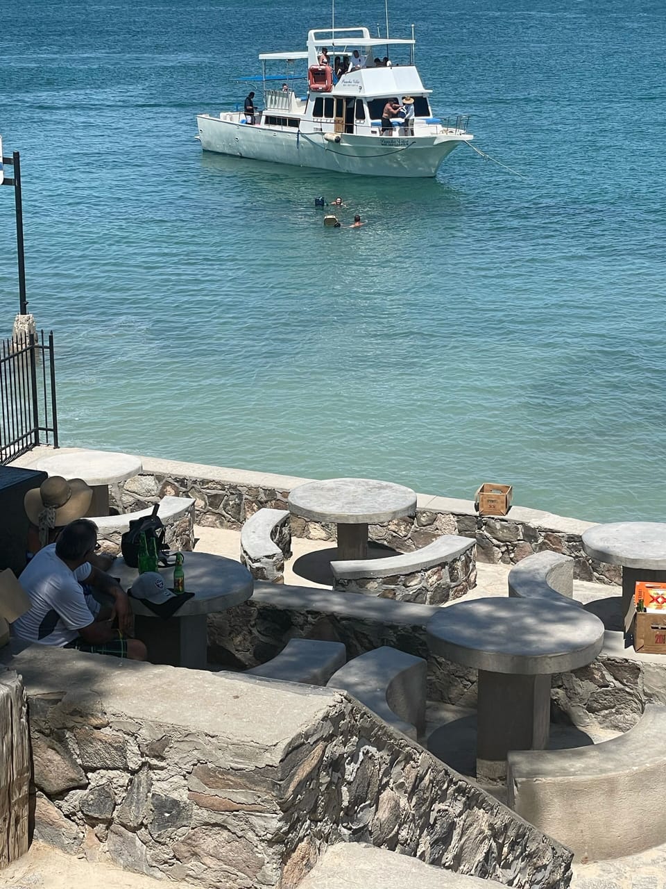 The view of Choya from the famous JJs Cantina.  A must visit about 6 miles. 