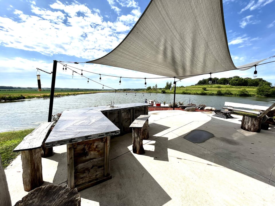 Perfect outside entertainment area.