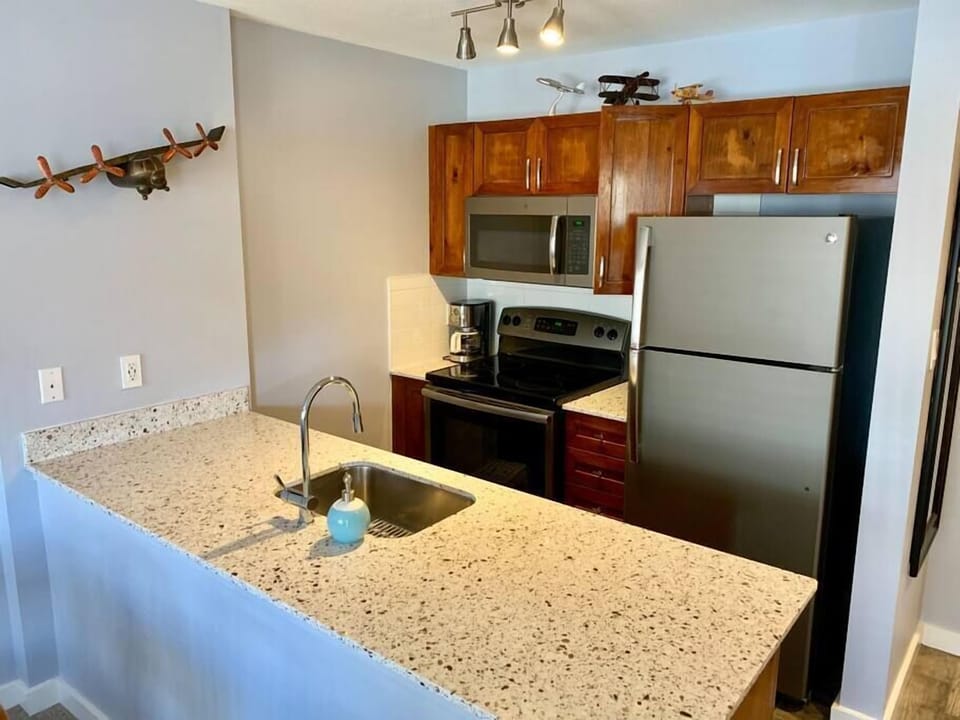 Open kitchen fully equipped 
