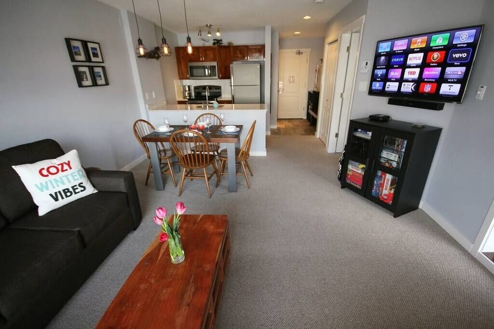 Sit and relax on a comfortable sofa watch TV or get cozy in front of the fire place.