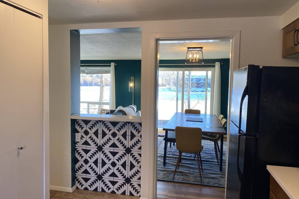 Serving Window and Entrance to Kitchen from Dining Area