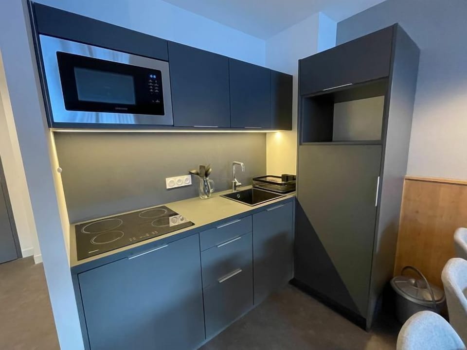Curb your appetite by indulging on a snack in your kitchenette!