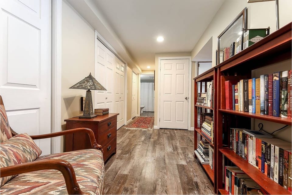 Lower level private reading hall. 