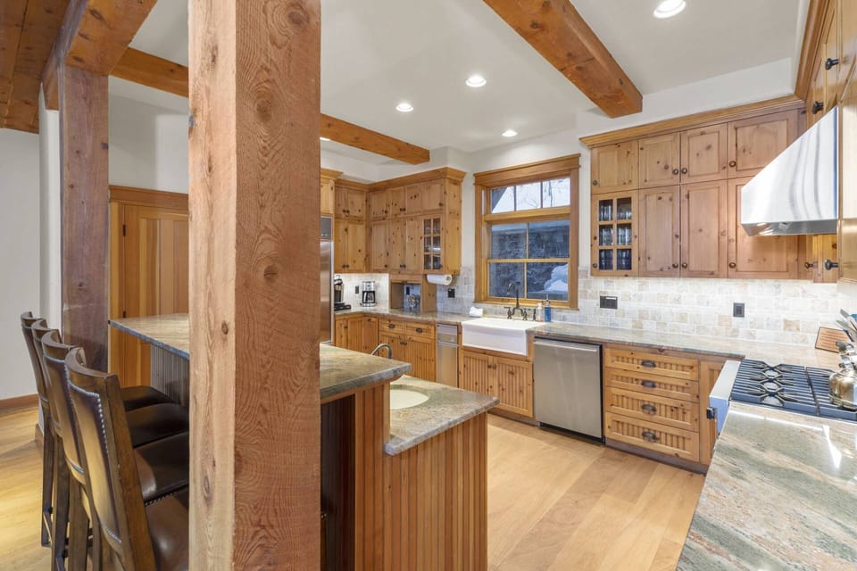 Fully stocked kitchen