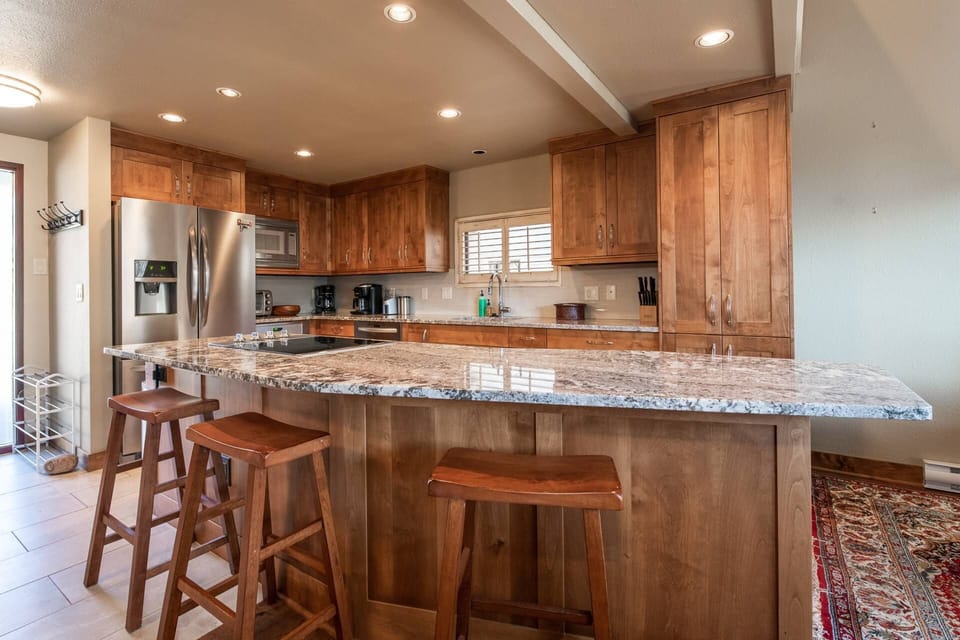 Kitchen Island plenty of storage for all your snacks and groceries.