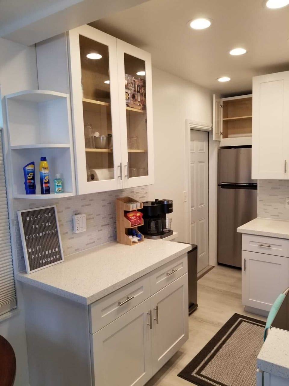Fully equipped kitchen has all you need to enjoy your stay.
