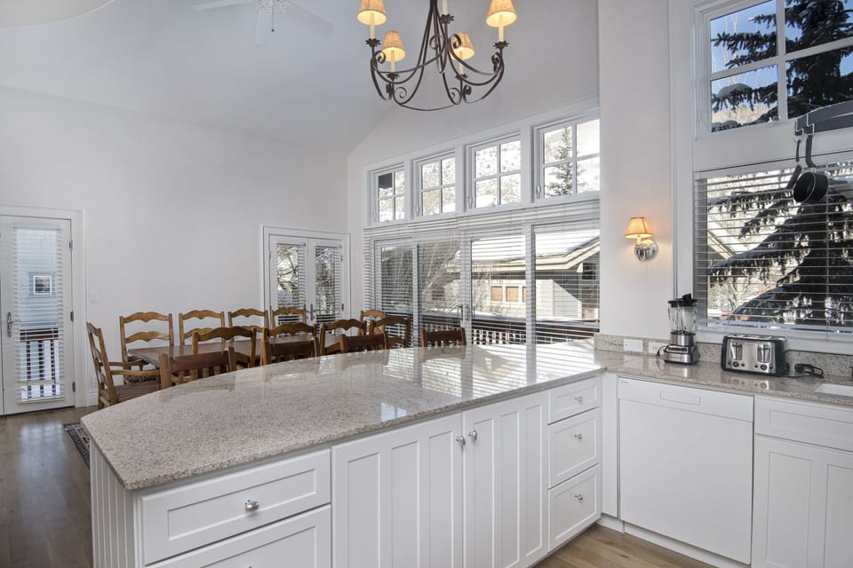 Kitchen - Beautifully upgraded kitchen looking into dining area.
