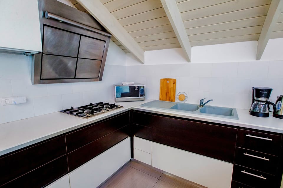 The kitchen is fully equipped.