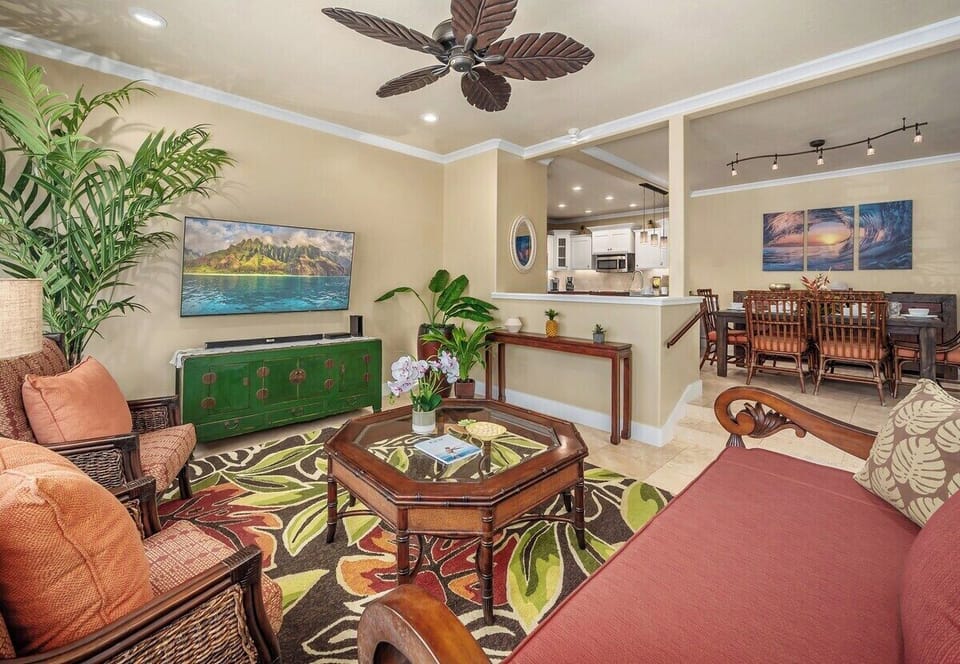 Regency Villas 213 Spacious Living Area with Large Flat Screen TV