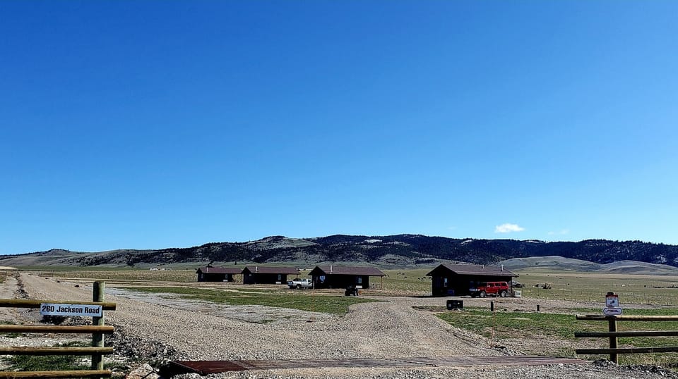 Front entrance of Shedhorn Cabins at 260 Jackson Rd, White Sulphur Springs MT
