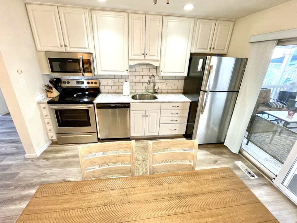 New kitchen with stone countertop