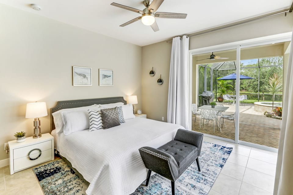 Second bedroom delivers a king-sized mattress, perfect for couples