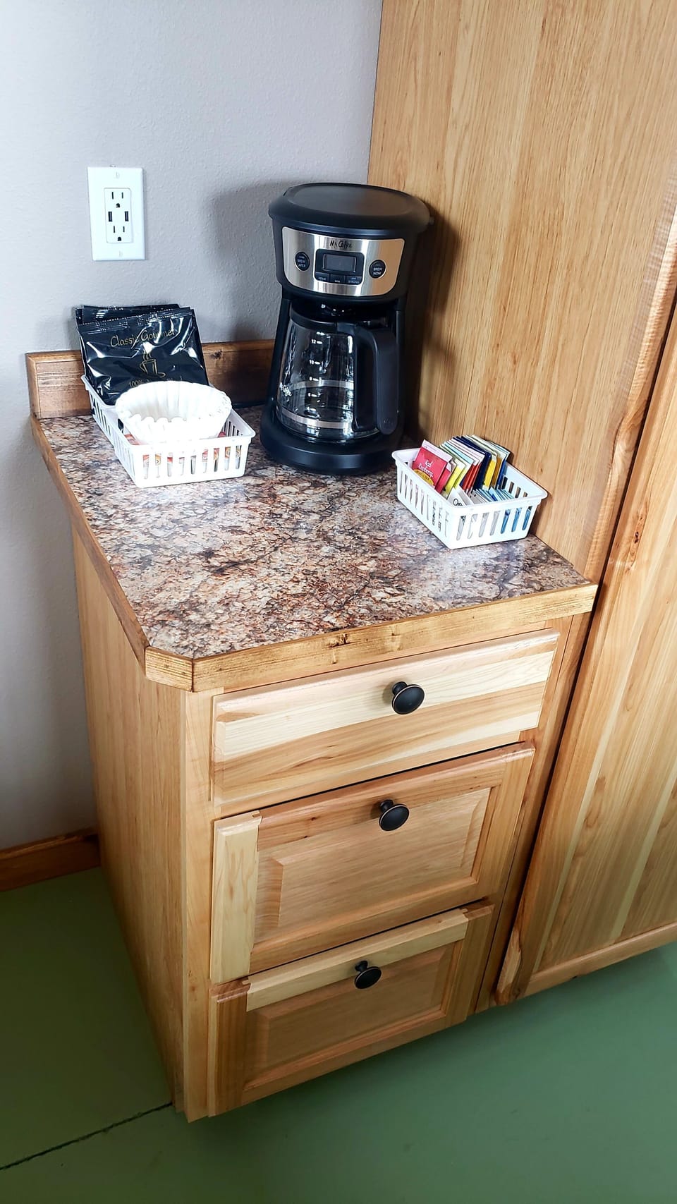 Regular & Decaf Coffee Available and a variety of Tea's, Sugar, Creamer