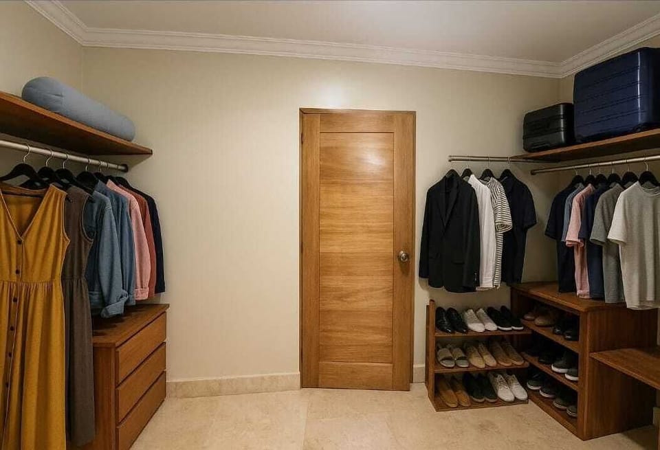 Walk-in closet to keep your belongings organized and easily accessible