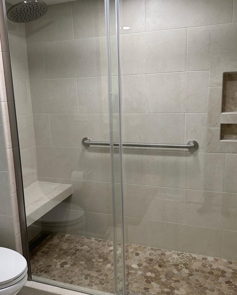 Master bathroom walk in shower 