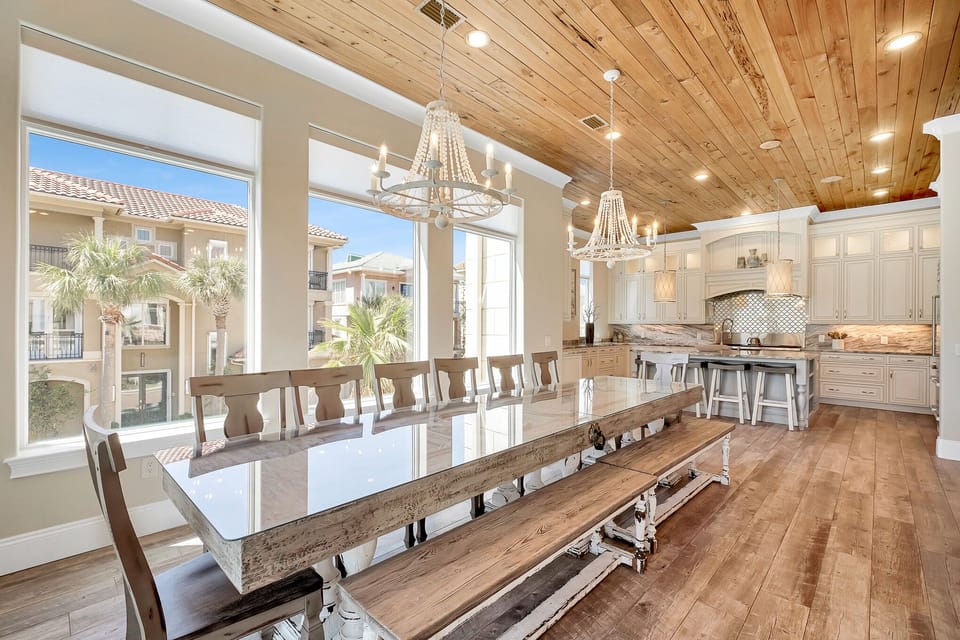 12' French door repurposed as your dining table